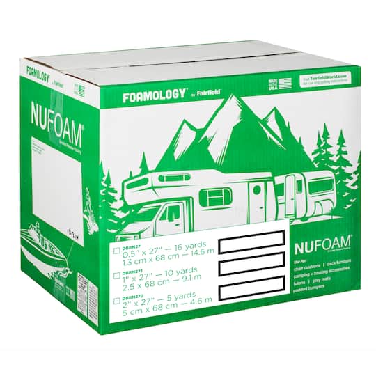 DBN-2705-16YR-1 Nu Foam Indoor & Outdoor Densified Polyester Padding Rolled in Dispenser - White - 27 x 0.5 in. x 16 Yards